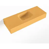 Mondiaz LEX Ocher vrijhangende solid surface wastafel 80cm. Positie wasbak midden
