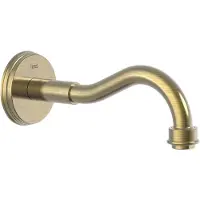 Tres Kraanhals clasic inbouw uitloop 21 cm verouderd messing mat