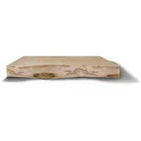 Gliss Design Wastafelblad massief hout met boomschors 100 cm natuurlijke olie