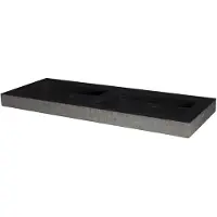 Forzalaqua Wastafel Oslo Hardsteen Gefrijnd Zonder Kraangat Antraciet 140,5x51,5x9 cm