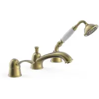 Tres Badrandkraan Clasic Mengkraan Incl. Handdouche Verouderd Messing Mat