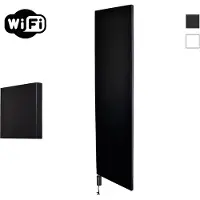Sanicare Radiator denso met wifi 180x40 cm mat zwart met thermostaat mat zwart linksonder