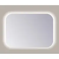 Sanicare Spiegel Q-Mirrors 75x60 cm Rechthoek Met Rondom LED Warm White en Afstandsbediening incl. ophangmateriaal