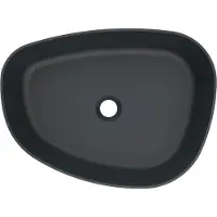 Arcqua Waskom rocker cast marble 50x37 cm organisch rechts mat antraciet