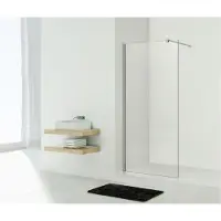 Sanimar Inloopdouche wet room helder glas 100x200 cm chroom 10 mm