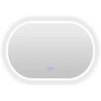 Casajoy Badkamerspiegel bright 90x60 cm ovaal ledverlichting en anticodens