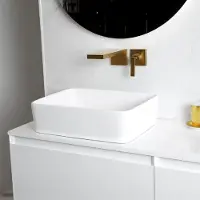 Loutro Waskom gio rechthoek 48x37x12 cm hoogglans wit
