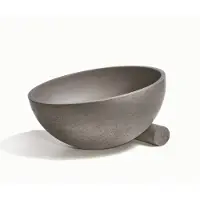 Urbi et Orbi Opzet waskom oblique l beton rond 38x18 cm grijs