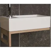 Luca Fonteinset sanitair iris 35x18,5x9 cm omkeerbaar mat wit
