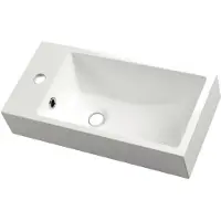 Sapho Fontein Small Rechthoekig 50x10x25 cm Links Keramiek Wit