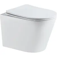 Sanilux Wandcloset turbo flush standaard 36,5x52x35,5 cm met softclose zitting wit