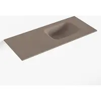 Mondiaz lex smoke solid surface inleg wastafel voor toiletmeubel 70 cm. Positie wasbak rechts