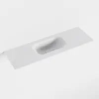 Mondiaz eden talc solid surface inleg wastafel voor toiletmeubel 70 cm. Positie wasbak midden