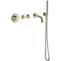 Sanilux Badset Inbouw Deluxe Giles Met Box Thermostaat Goud Geborsteld