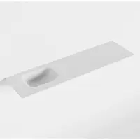 Mondiaz LEX Talc solid surface inleg wastafel voor toiletmeubel 110cm. Positie wasbak links