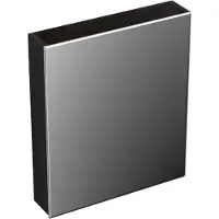 Forzalaqua Spiegelkast Uni 59.5x68.5x12.5 Cm 1 Deur Links Tweezijdig Spiegel Eiken Black Oiled
