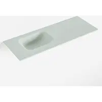 Mondiaz LEX Greey solid surface inleg wastafel voor toiletmeubel 80cm. Positie wasbak links