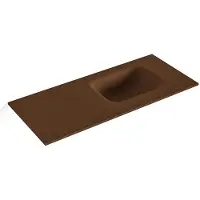 Mondiaz lex rust solid surface inleg wastafel voor toiletmeubel 70 cm. Positie wasbak rechts