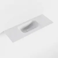Mondiaz EDEN Talc solid surface inleg wastafel voor toiletmeubel 60cm. Positie wasbak midden