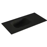 Mondiaz lex urban solid surface inleg wastafel voor toiletmeubel 60 cm. Positie wasbak links