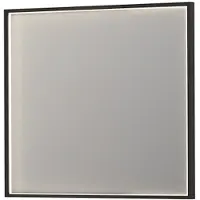 Ink Spiegel sp19 rechthoek in stalen kader met indirecte colour changing led verlichting 90x4x80 cm mat zwart