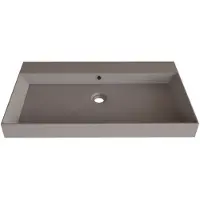 Gliss Design Wastafel Lako 90 cm 1 Kraangat Mat Leigrijs