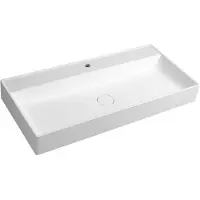 Sapho Opbouw Wastafel Twig Met Wastekapje 100x47 cm Cast Marble Wit