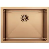 Hak Sapho ZENITH RVS spoelbak, 60x45 cm, mat koperkleur