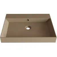Gliss Design Wastafel lako 70 cm zonder kraangat mat cappuccino