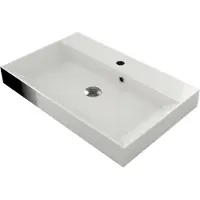 Gliss Design Wastafel lako 90 cm zonder kraangat glans wit