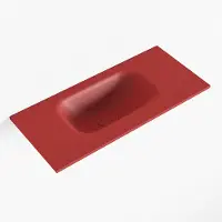 Mondiaz eden fire solid surface inleg wastafel voor toiletmeubel 50 cm. Positie wasbak links