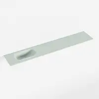 Mondiaz EDEN Greey solid surface inleg wastafel voor toiletmeubel 120cm. Positie wasbak links