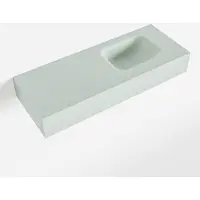 Mondiaz lex greey vrijhangende solid surface wastafel 80 cm. Positie wasbak rechts