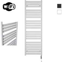 Sanicare Elektrische radiator hwv - moda met wifi 160x60 cm mat wit 1159w met thermostaat wit rechtsonder