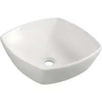 Praya Plaza opbouwwastafel 42x42x13.5cm wit