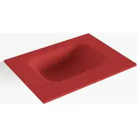 Mondiaz LEX Fire solid surface inleg wastafel voor toiletmeubel 40cm. Positie wasbak midden