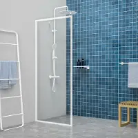 Sealskin Inloopdouche Contour 98x200cm - Mat Wit Profiel - 6 Mm Helder Glas
