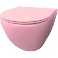Best design Wandcloset Morrano Rimfree Blinde Bevestiging incl Zitting Mat Roze