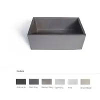 Urbi et Orbi Opzet wastafel immissio beton 45x26x18 cm bruin beige