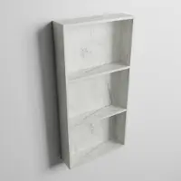 Mondiaz easy nis 149,5x29,5 cm in solid surface kleur opalo. 2 vakken geschikt voor in- of opbouw
