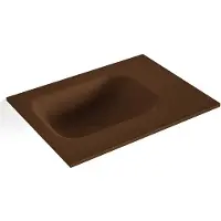 Mondiaz lex rust solid surface inleg wastafel voor toiletmeubel 40 cm. Positie wasbak links