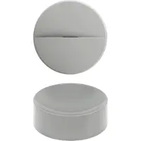 Clou Vale Rond Fontein Zonder Kranenbank Met Geïntegreerde Afvoer Grijs Mat Keramiek 22 cm