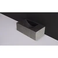 Forzalaqua Fontein kalmar hardsteen gezoet gefrijnd met kraangat rechts 40x22x10 cm