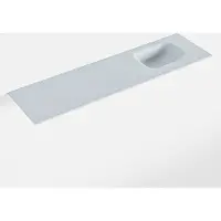 Mondiaz lex clay solid surface inleg wastafel voor toiletmeubel 110 cm. Positie wasbak rechts