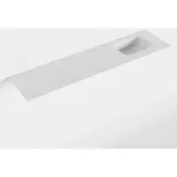 Mondiaz LEX Talc solid surface inleg wastafel voor toiletmeubel 120cm. Positie wasbak rechts