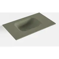 Mondiaz lex army solid surface inleg wastafel voor toiletmeubel 50 cm. Positie wasbak links