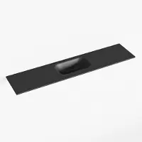 Mondiaz eden urban solid surface inleg wastafel voor toiletmeubel 100 cm. Positie wasbak midden
