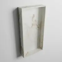 Mondiaz easy nis 59,5x29,5 cm in solid surface kleur frappe. 1 vak geschikt voor in- of opbouw