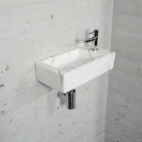 Wiesbaden Fonteinset carrara marmerlook color chroom