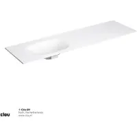 Clou Hammock Wastafelblad Enkele Waskom Links 170cm Compositie 20 Aluite Mat Wit
